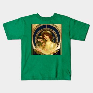 Christmas - AI - Art Nouveau Kids T-Shirt